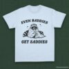 Even Baddies Get Saddies Funny Adhd Raccoon Shirt Light Blue S 1 1