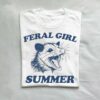 Feral Girl Summer Opossum T Shirt White S 1 1