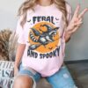 Feral and Spooky Raccoon Halloween T Shirt 3 1