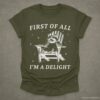 First of all Im a Delight Raccoon T Shirt Military Green S 1 1