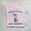 Fueled By Soup and Anxiety Cowboy Trash Panda Shirt Light Pink S 1 1